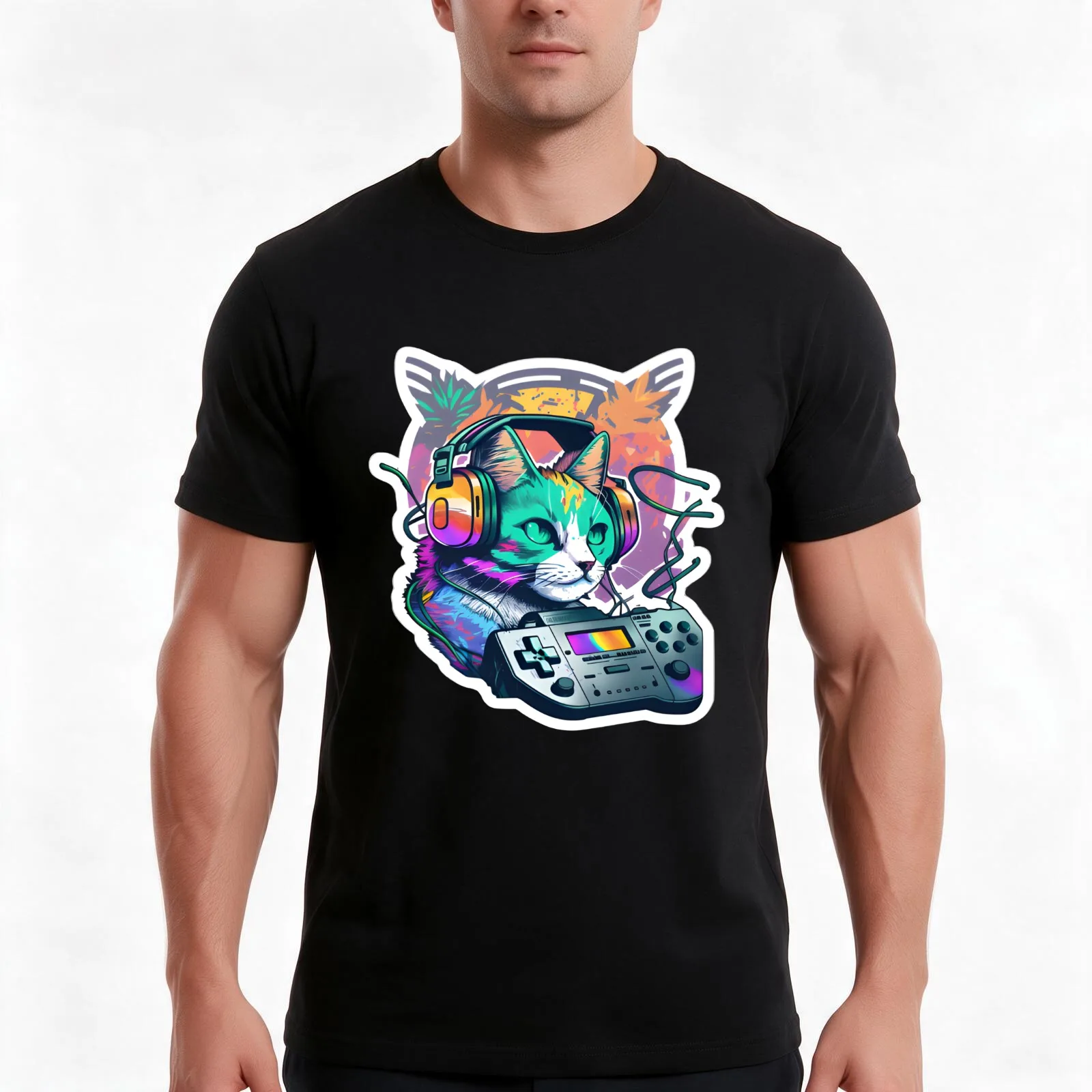 Master of the Virtual World T-Shirt, Summer Casual Cotton Tee, Oversized Streetwear Tops, Vintage Graphic Print, 100% Cotton