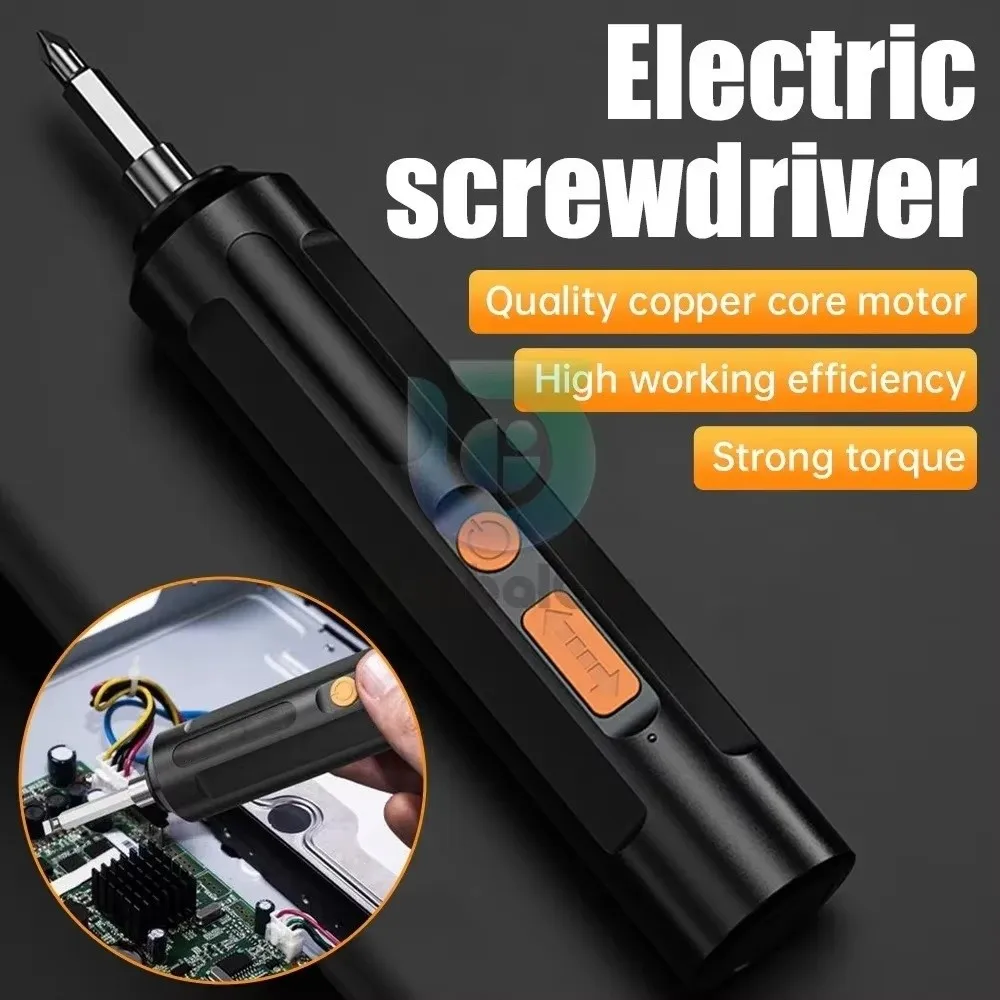 USB Rechargeable USB Electric Screwdriver Battery Powered Variable Speed Impact Screwdriver Multi-Function Cordless Screwdriver