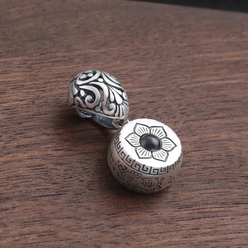 BOCAI New S999 Sterling Silver Charms Pendant for Men Women Creative Micro Carving Buddha Charm Fine Choice Jewelry