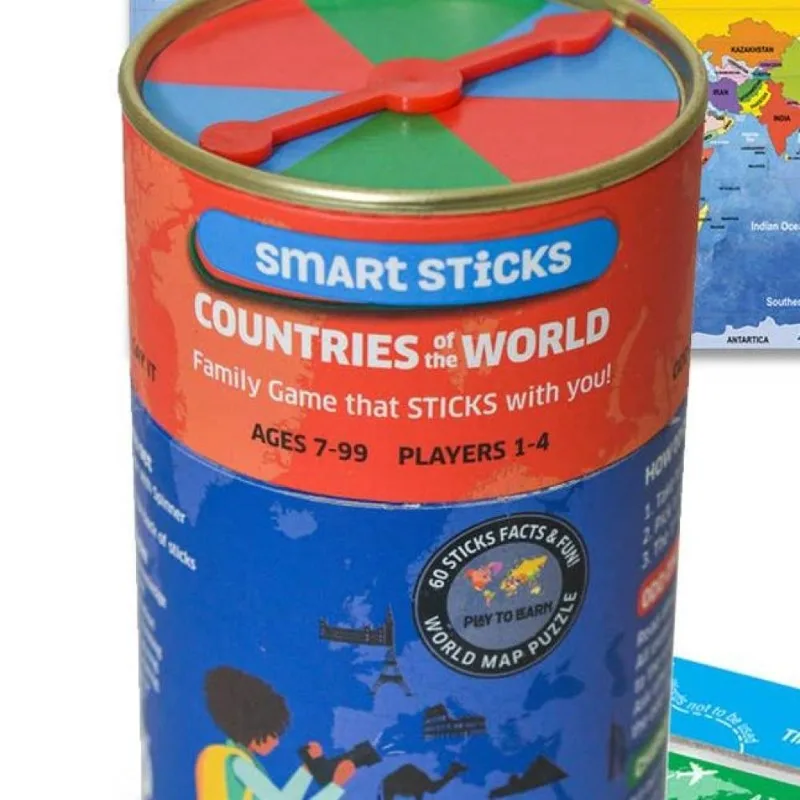 세계의 나라들 스마트 스틱 재미있는 학습 게임 가족 여행 어린이 성인용 교육용 장난감 7세 이상