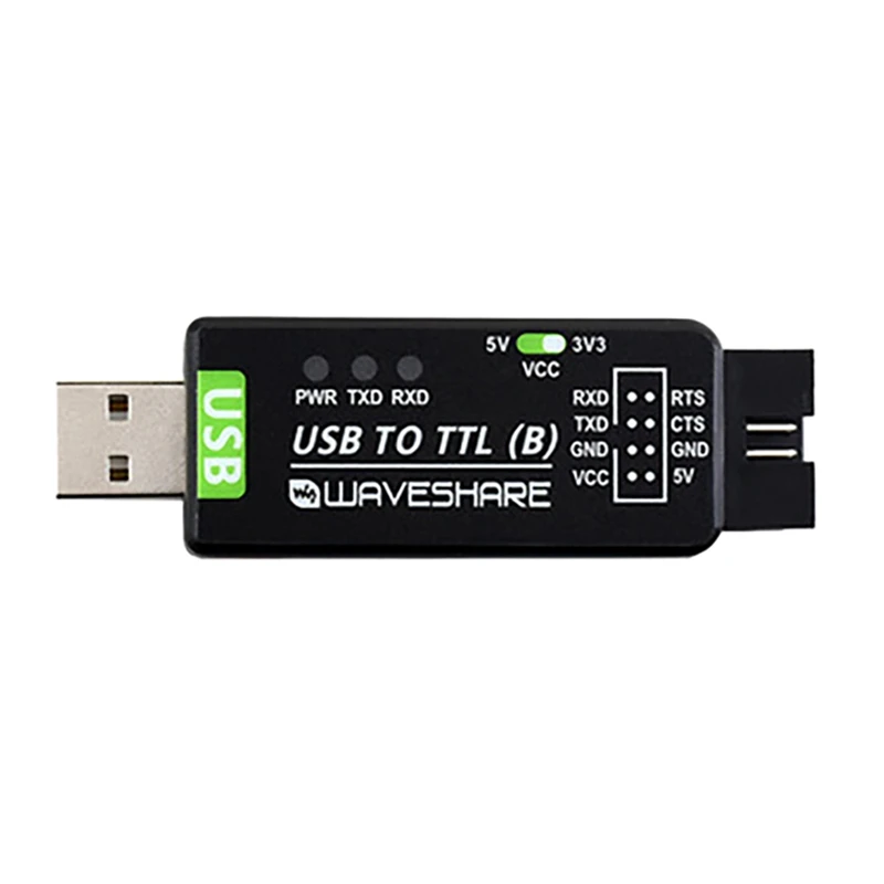 FULL-Waveshare Industrial Grade USB To TTL Converter CH343G Serial Port Conversion Module Support 5V/3.3V Level Conversion Circu