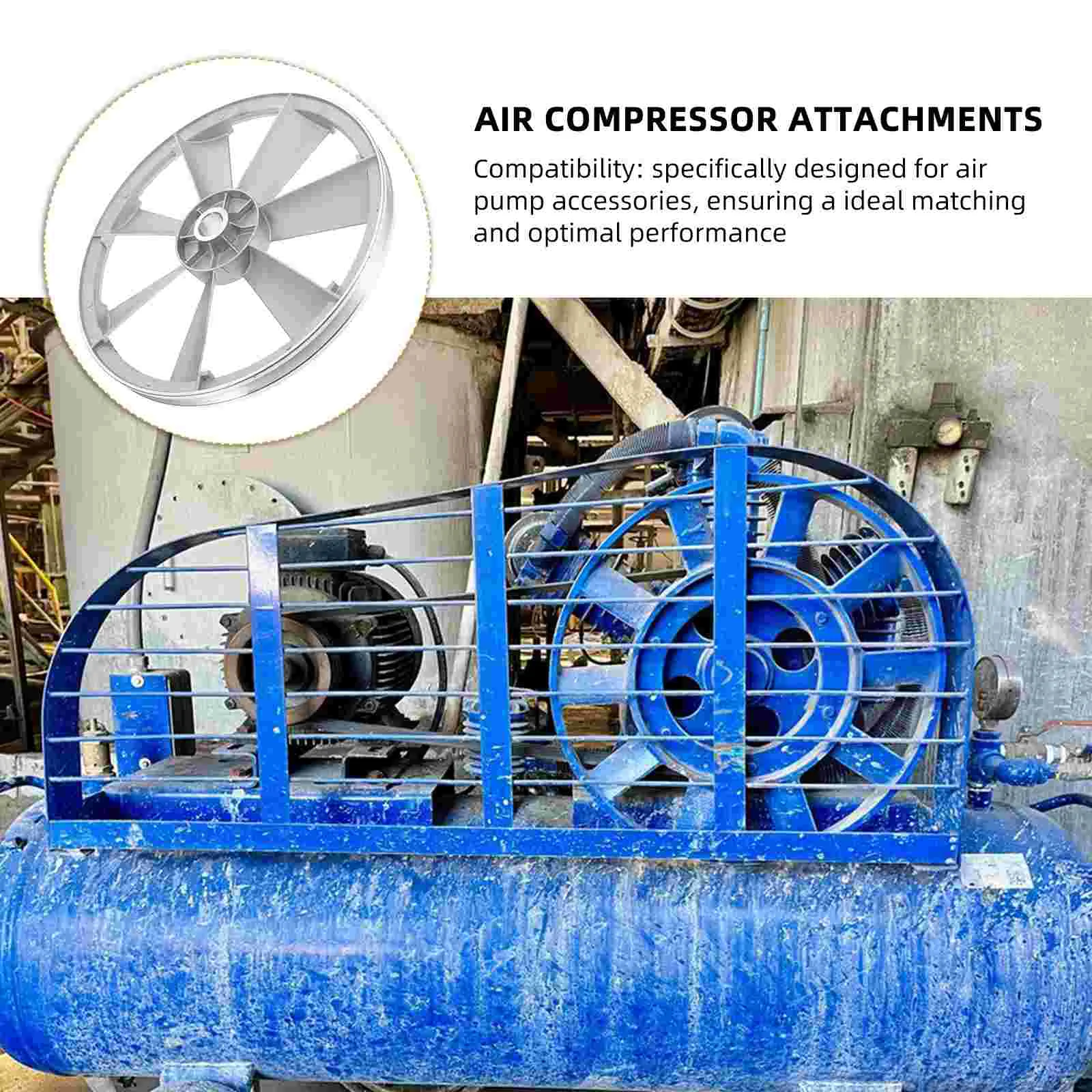 Acessórios para compressor de ar, polia de alumínio com ranhura única, transmissão estável, peças de bomba de ar compatíveis com eficiência