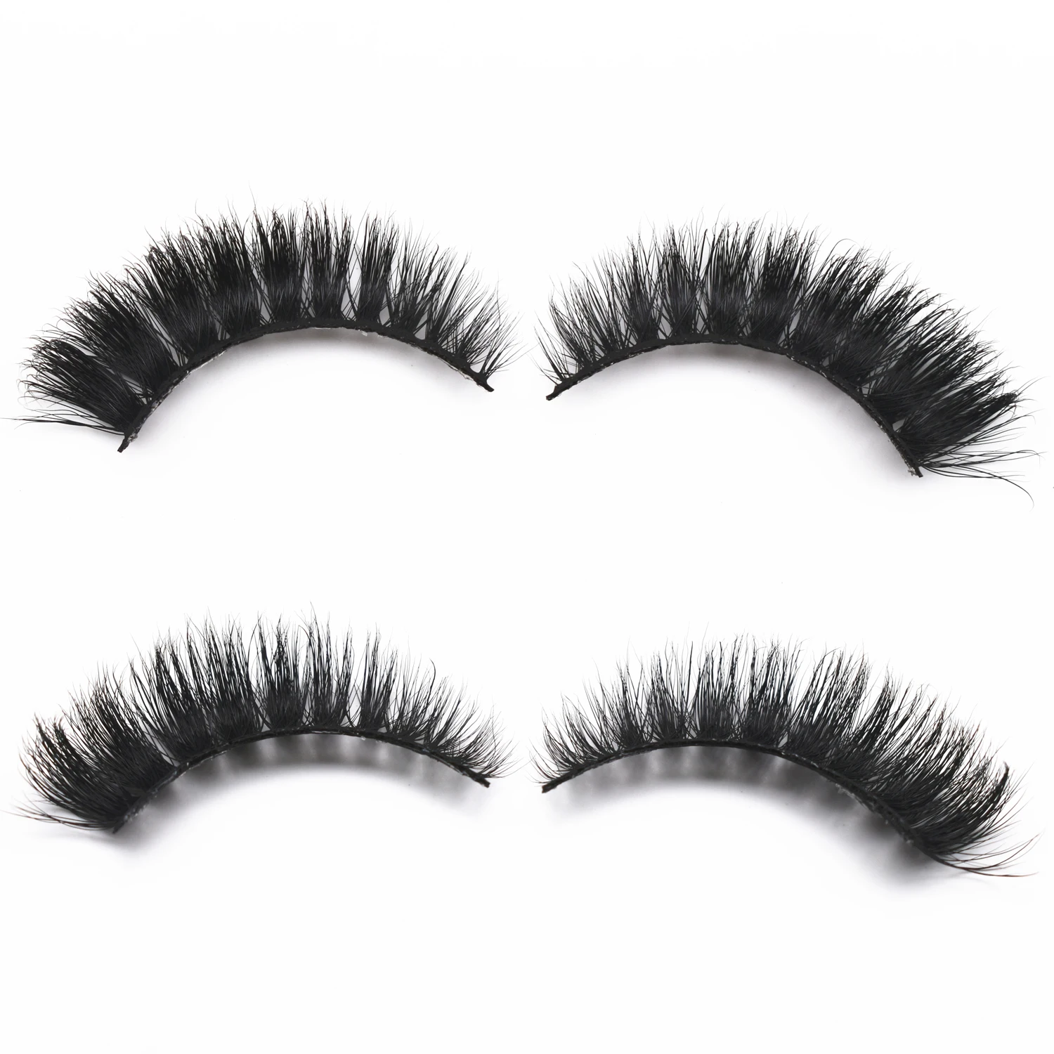 Pestañas de visón acampanadas para ojos de gato, pestañas postizas reutilizables de visón 3D, pestañas de tira completa, extensión de pestañas tenues D101