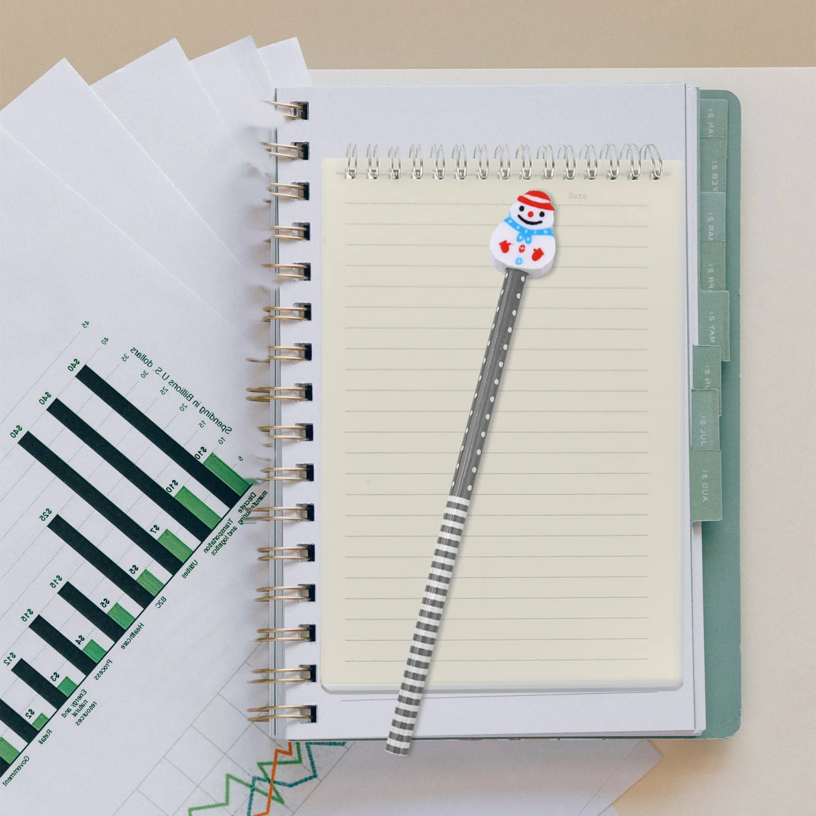 Spiral Journal Notebook 2 Pack Thick Paper Notepad for Note Taking Goal Tracking Task Planning Study Organizer