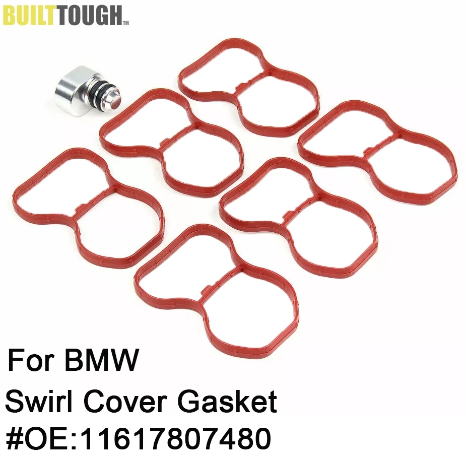 For BMW 3 Convertible 5 Touring  X5 X6 X7 E90 E92 N57 N57S 11617807480 Intake Swirl Flap Delete Blank Plug With Manifold Gaskets