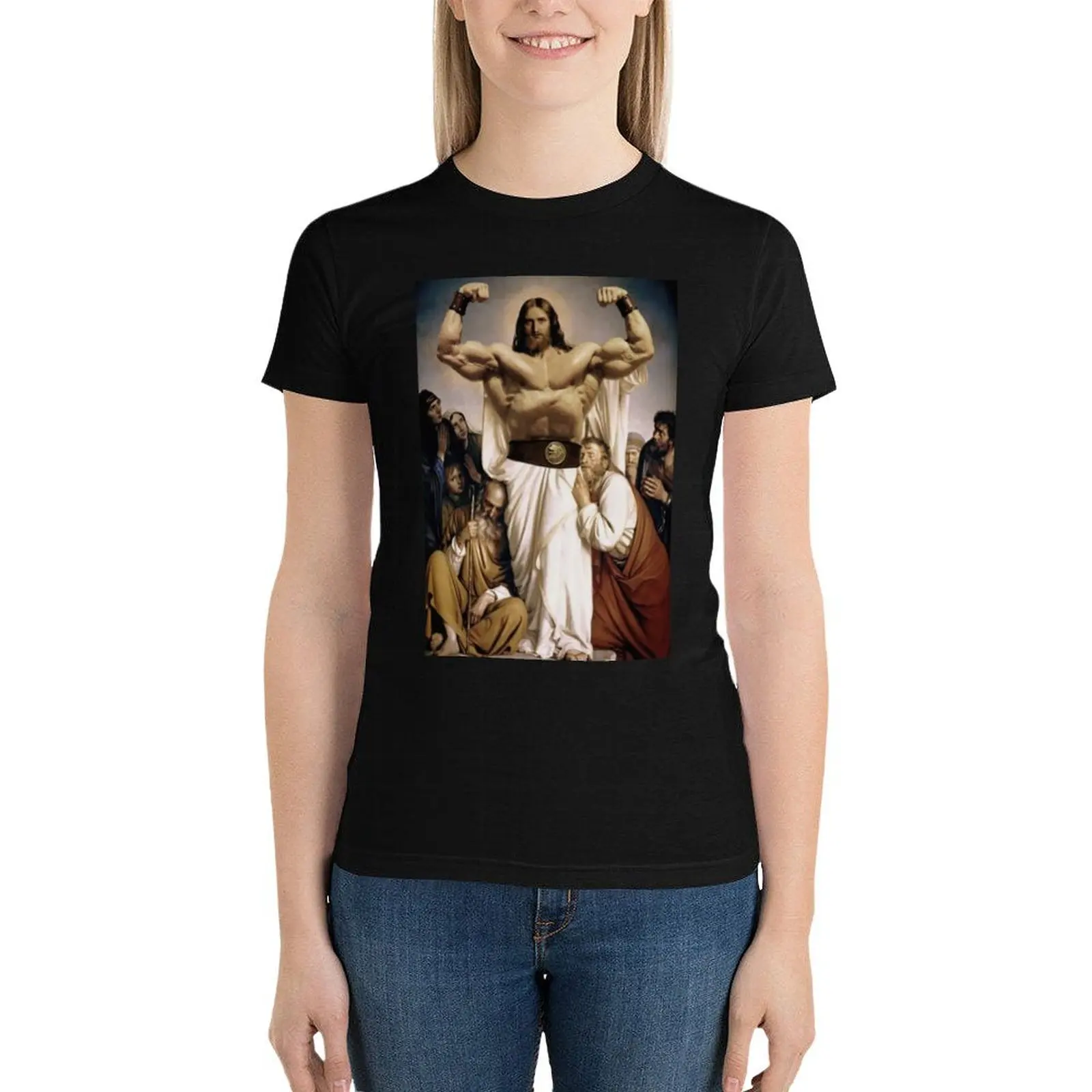 Swole Jesus T-Shirt summer clothes anime clothes t-shirt dress for Women plus size sexy