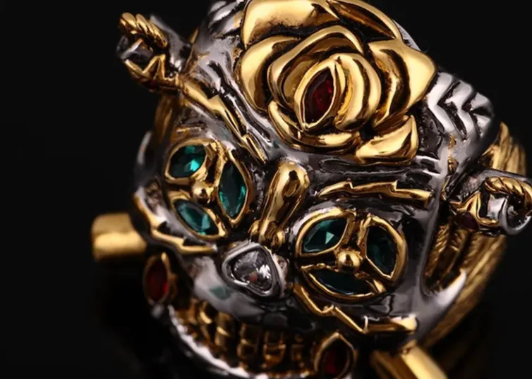 المستهلكات ستالون ريترو الجمجمة محظوظ حلقة مفتوحة العصرية فيلم الإبهام الدائري