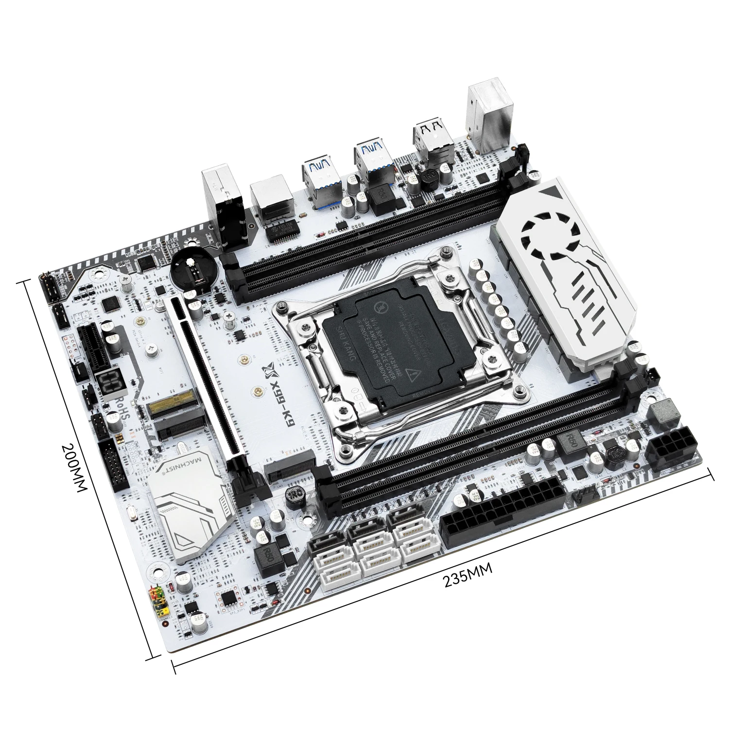 Imagem -02 - Placa-mãe Lga 20113 com Kit Processador Cpu Xeon e5 2650 v4 Ddr4 2x8gb Conjunto de Memória Ram 2133mhz M.2 Nvme M-atx Machinist-k9 X99