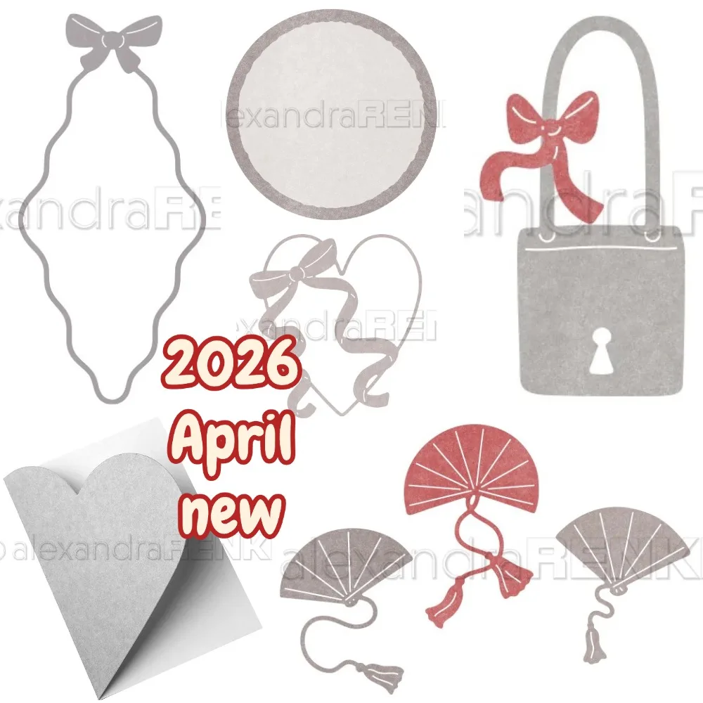 2026 April new Cutting Dies & Stamps & Stencil Scrapbook Diary Decoration Stencil Embossing Template DIY Greeting Card Handmade