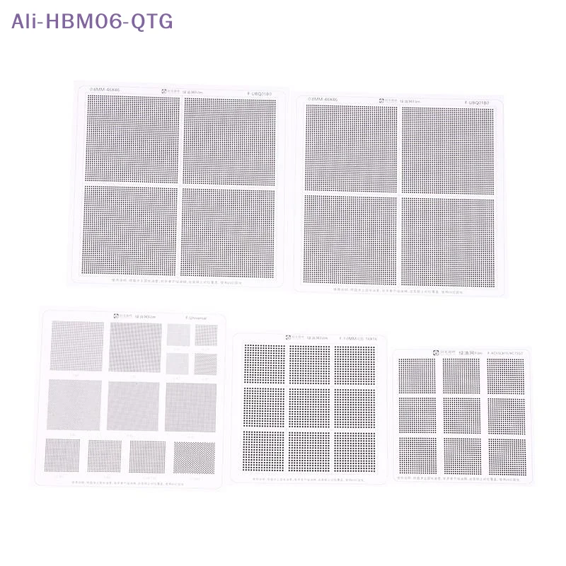 

[New] HOT! Hole Spacing 0.3/0.35/0.375/0.4/0.5/0.58/0.6/0.8/1.0mm Universal Green Oil Net UV Solder Mask BGA Reballing Stencil