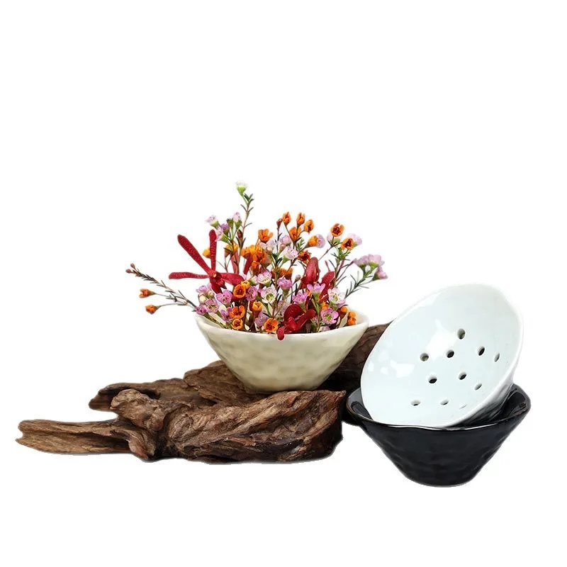 1 Pieza Soporte de Cerámica Estilo Zen para Ikebana, Forma de Loto, Florero para Arreglos Florales, Mesa de Té, Herramienta Fija para Arte Floral Zen Kenzan