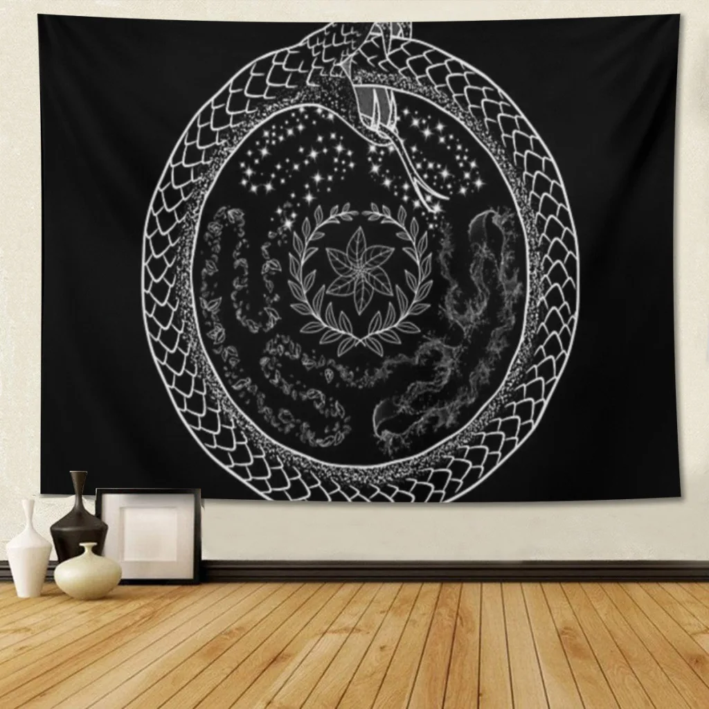 

Hekate Wheel Hecate Strophalos Ouroboros Pagan Witch Printed Tapestry Suitable For Living Room And Bedroom Decoration