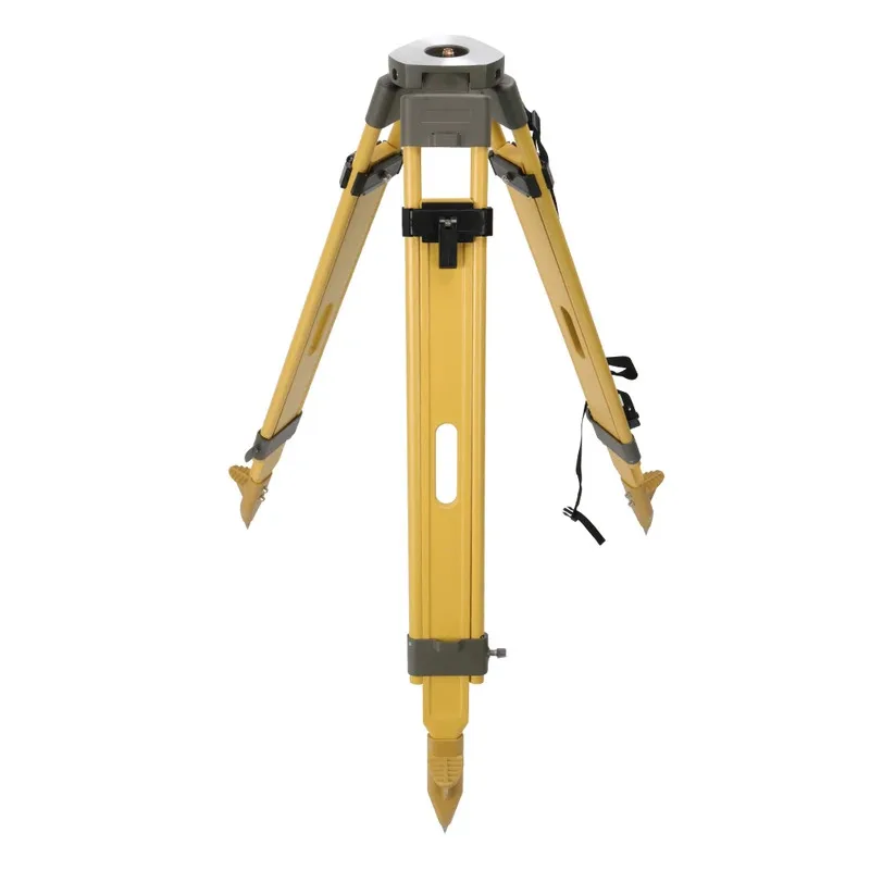 High Quality Adjustable Height Wooden Tripod For Total Station With Self Lock