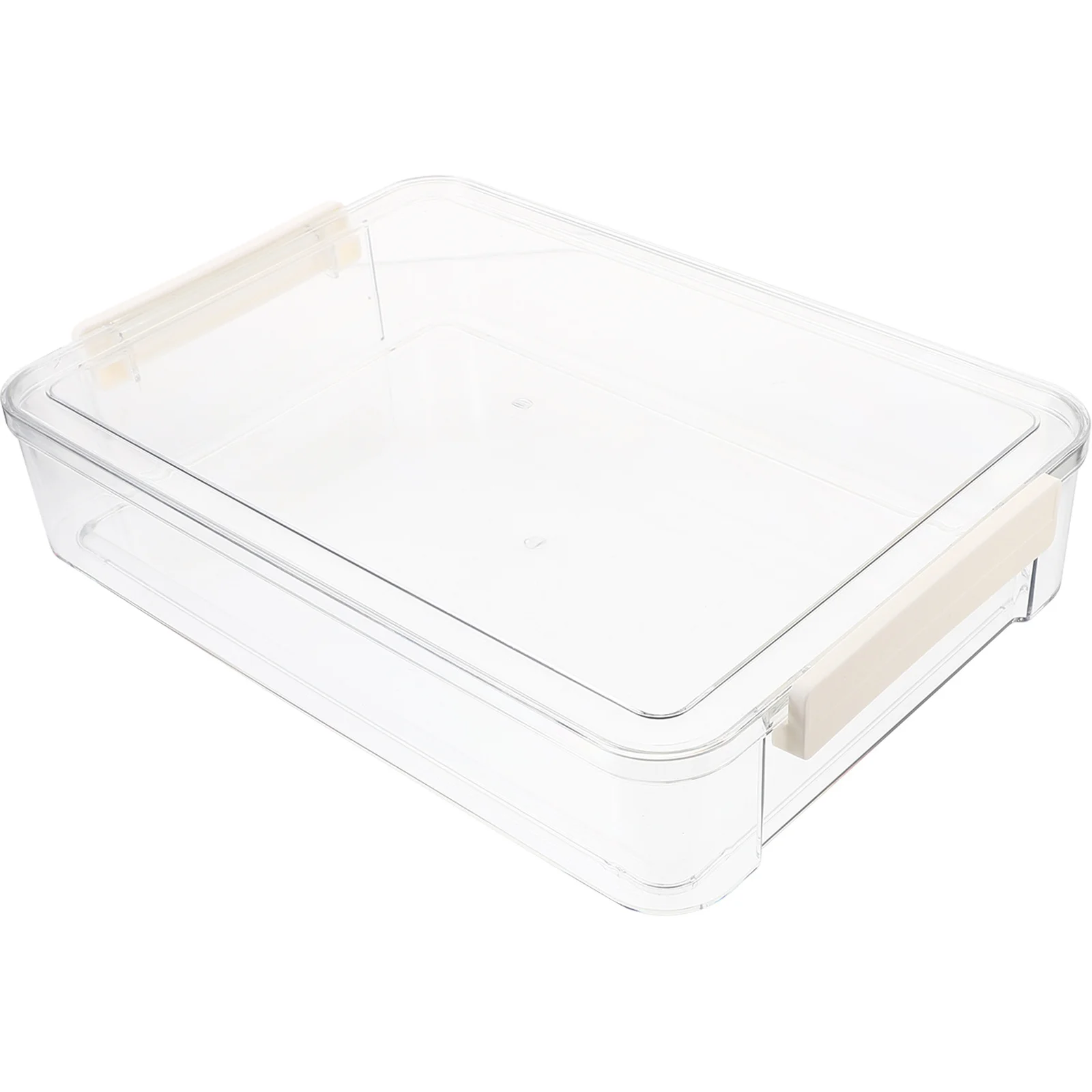 

Clear A4 Document Storage Box Transparent Stackable Plastic File Container Large Capacity Office Organizer Document Storage Case