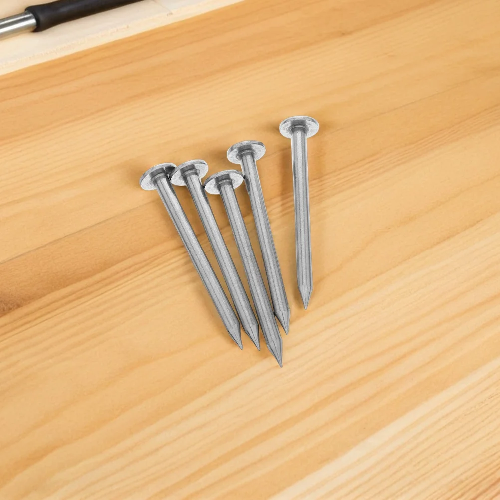 

6Pcs Stainless Steel Survey Markers Heavy Duty Property Line Stakes Low Profile Flat Head for Construction Engineering