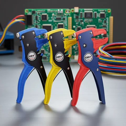 Bomurph Automatic Wire Stripper and Cutter, 2 in 1 Adjustable Electrical Cable Wire Stripping Tool Eagle Nose Pliers