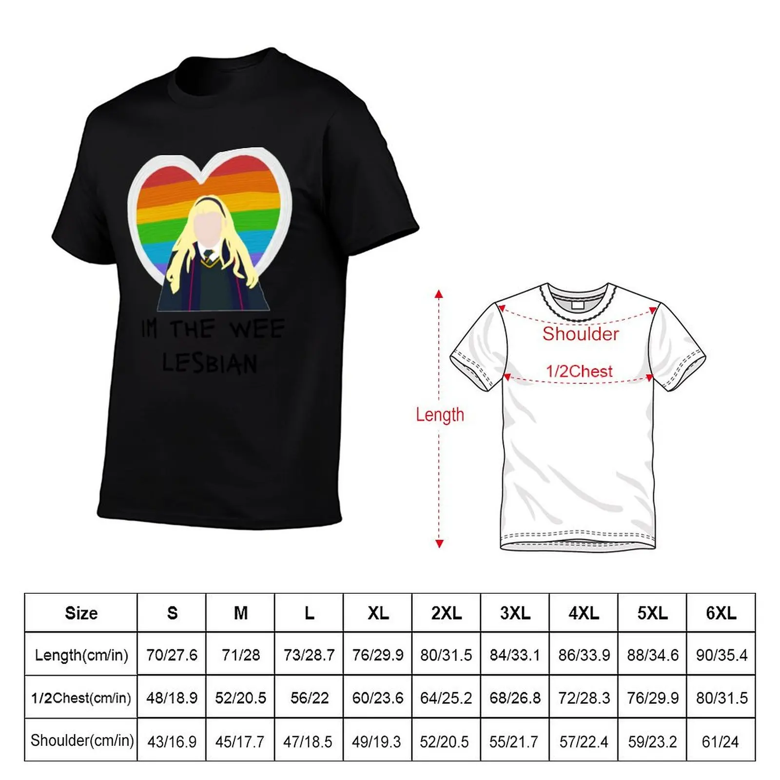 Derry Girls Pride Im The Wee Lesbian Fitted T-Shirt summer top shirts graphic tees mens tall t shirts