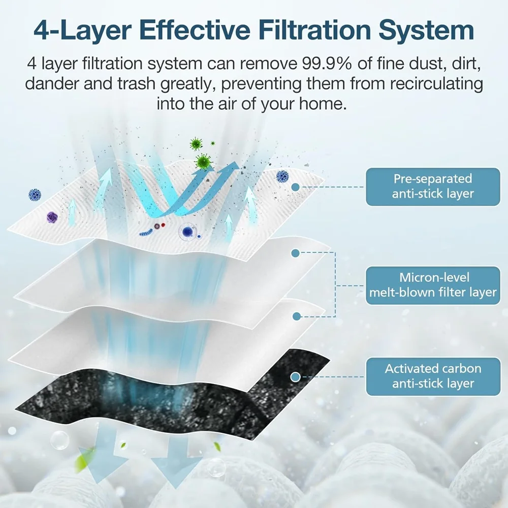 ECOVACS DEEBOT X1 OMNI/Turbo T10/T20 Omni/T20/T20 Max/T20 Pro/X & T 시리즈와 호환 가능한 진공 청소기, 12PCs
