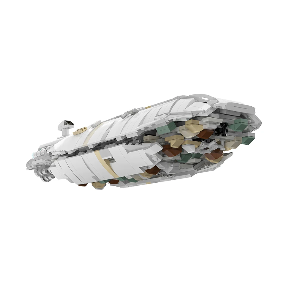 MOC Rebel Army Space Wars Airship GR-75 Spaceship Building Blocks Kit Bricks Transport Battle Ship Model Toys For Children Gifts