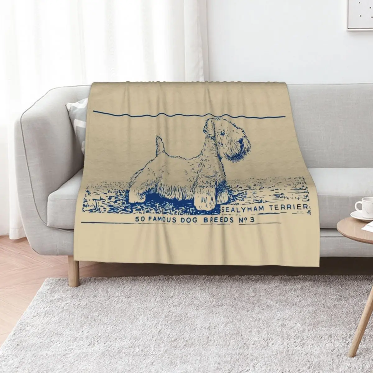 Sealyham Terrier Vintage Art Dog Vintage Poster Art Throw Blanket Soft Soft Beds christmas gifts Luxury Throw For Baby Blankets