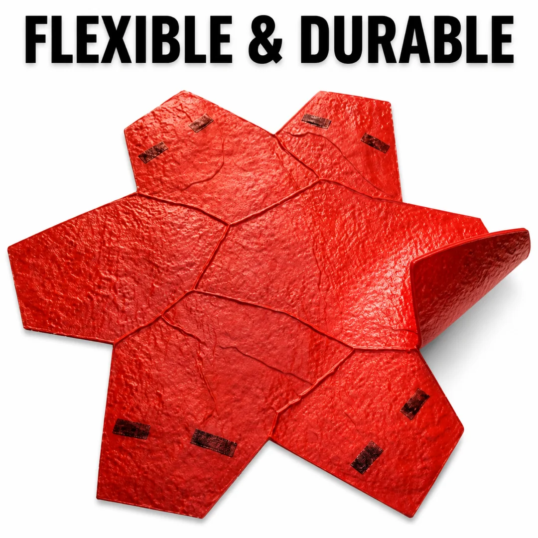 Large Random Flagstone Concrete Stamp Mold – Natural Stone Texture Mat