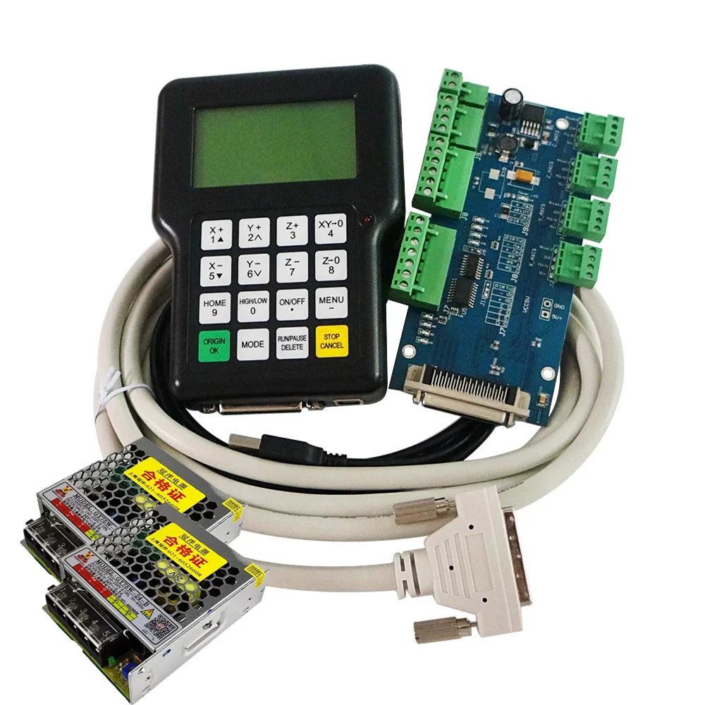 

RZNC DSP 0501 Controller 3 Axis 0501 System For Cnc Router DSP0501 HKNC 0501HDDC Handle Remote +75W 24V power supply
