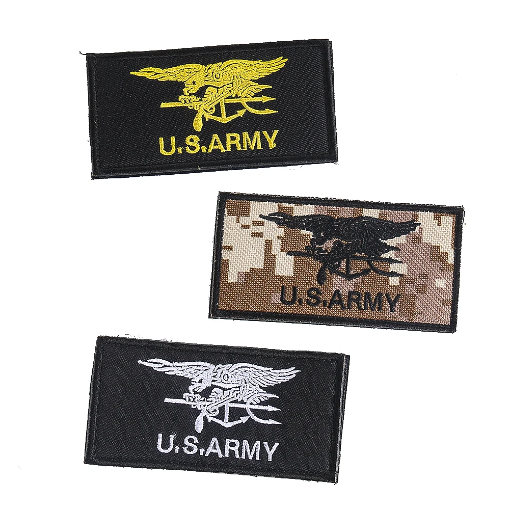 Вышитые нашивки ВМС США, армейская эмблема, орел Посейдон, трезубец, тактические значки воина, петля с крючком для нарукавной повязки, рюкзаки, жилет