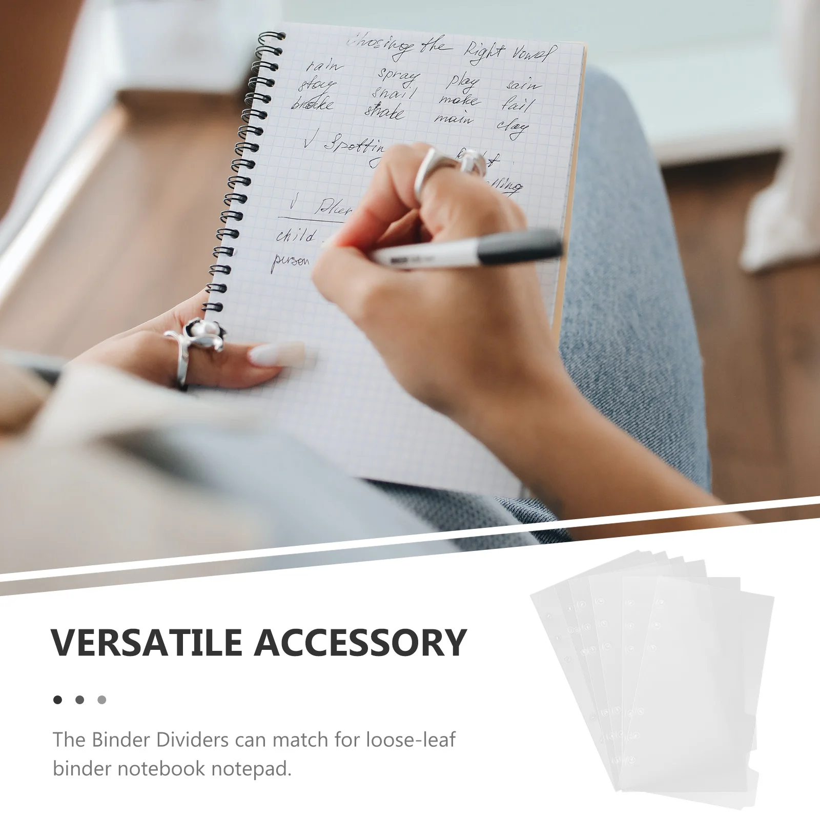 

3pcs Plastic Binder Dividers Loose-Leaf Page Markers For Office School Notebook Index Tabs Notepad Dividers File