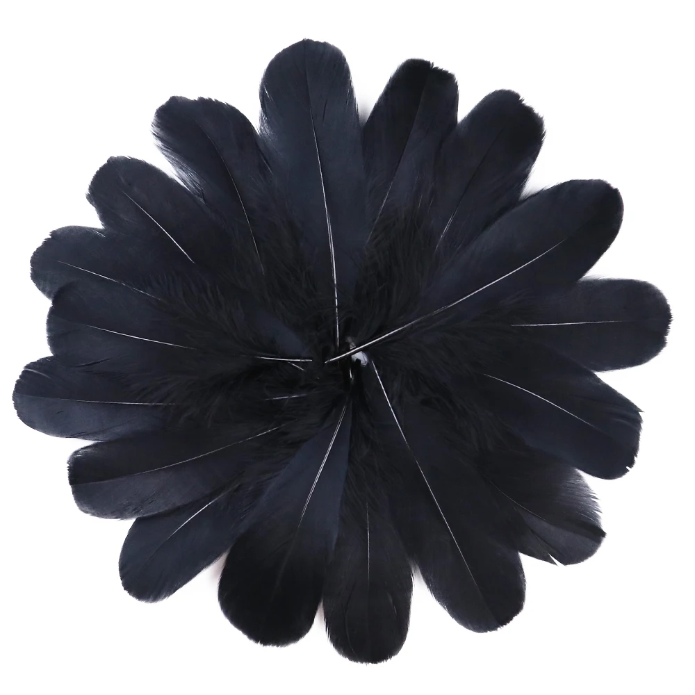 Black feather accessories DIY components handmade photography performance crafts decorations kindergarten 50 pieces