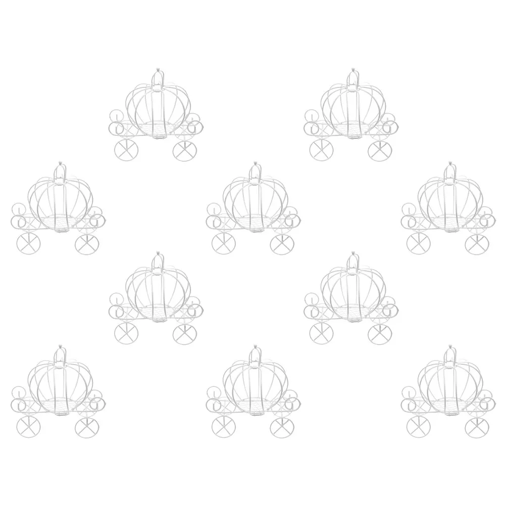 

10 шт. коробок для конфет в форме тыквенной кареты, контейнеры для свадебных подарков, декоративные держатели для конфет, украшения для стола на день рождения и Хэллоуин