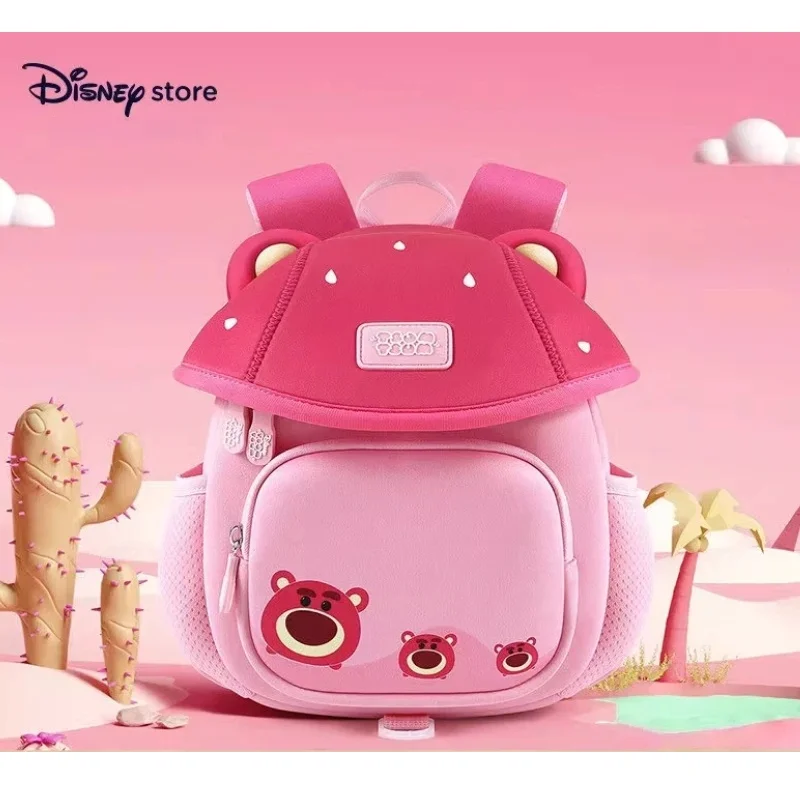 

Disney Lotso Bear Kids Backpack Cute Cartoon Soft Bag For 3-6 Years Old Boys Girls Kindergarten Preschool Daily Use