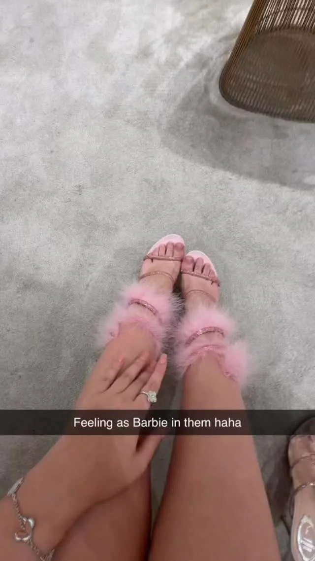 Pink fur ankle warp crystal high heels sandals black summer new in glitter snake luxury designer women's party wedding shoes view 2