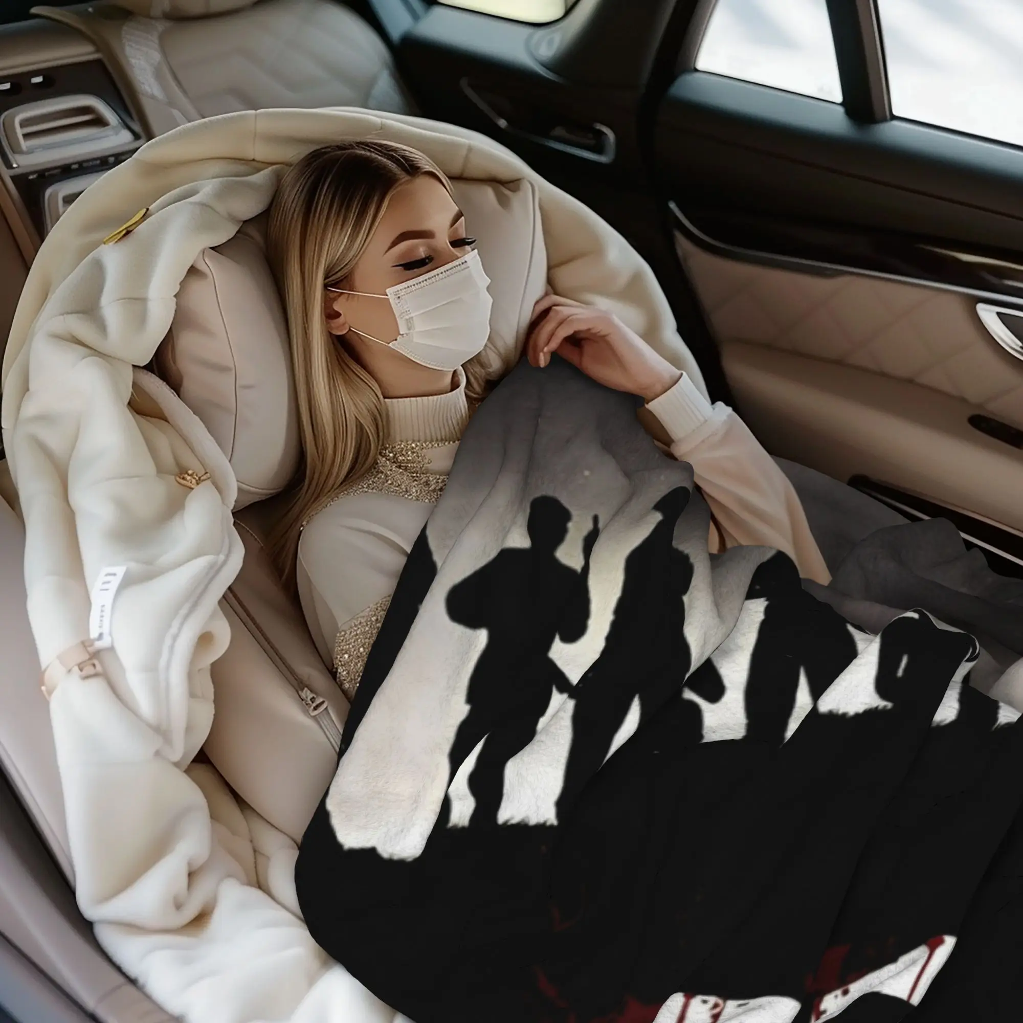 DayZ Shotting Game Knitted Blanket Zombie Attack Fuzzy Throw Blanket Bedding Couch Portable Lightweight Bedspreads Breathable