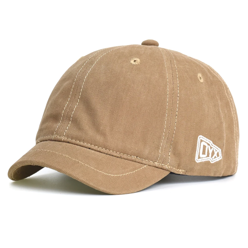 Fashion Short Brim Cotton Baseball Cap Men Women Soft Vintage Dad Hat Adjustable Trucker Style Low Profile Caps