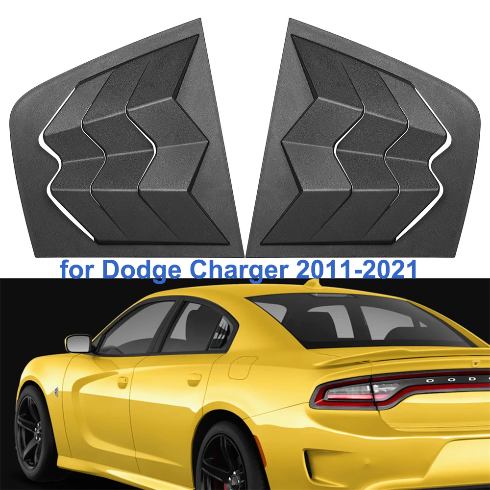 

For Dodge Charger 2011-2021 Side Window Louver Air Vent Scoop Shades Cover Blinds Car Exterior Accessories Part Vehicle Supplies