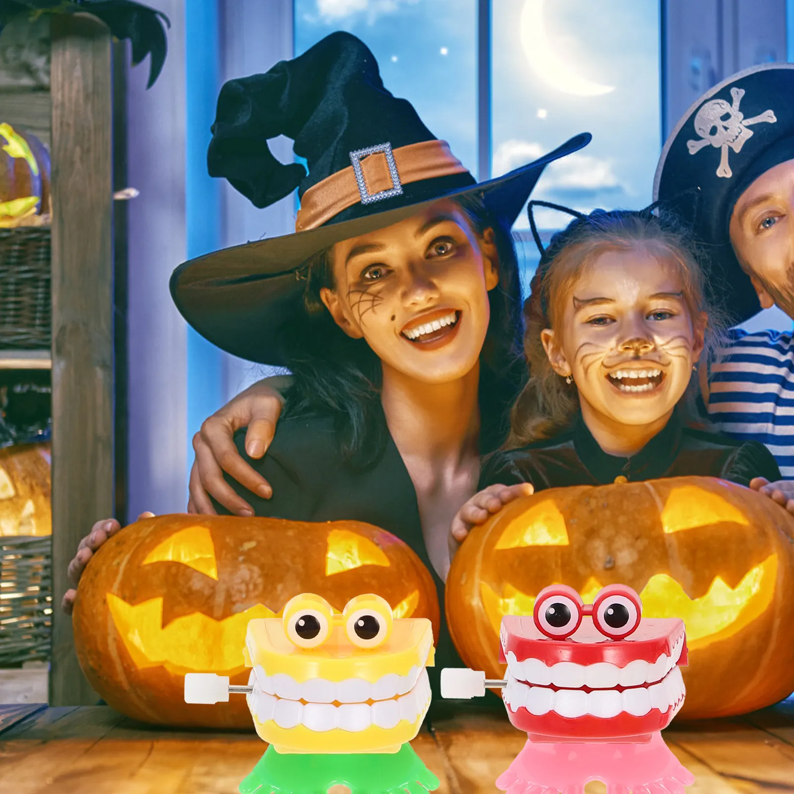 

Набор из 4 заводных пластиковых игрушек: ходячие зубы, прыгающие игрушки, креативные развивающие забавные подарки для детей, заводные игрушки из пластика