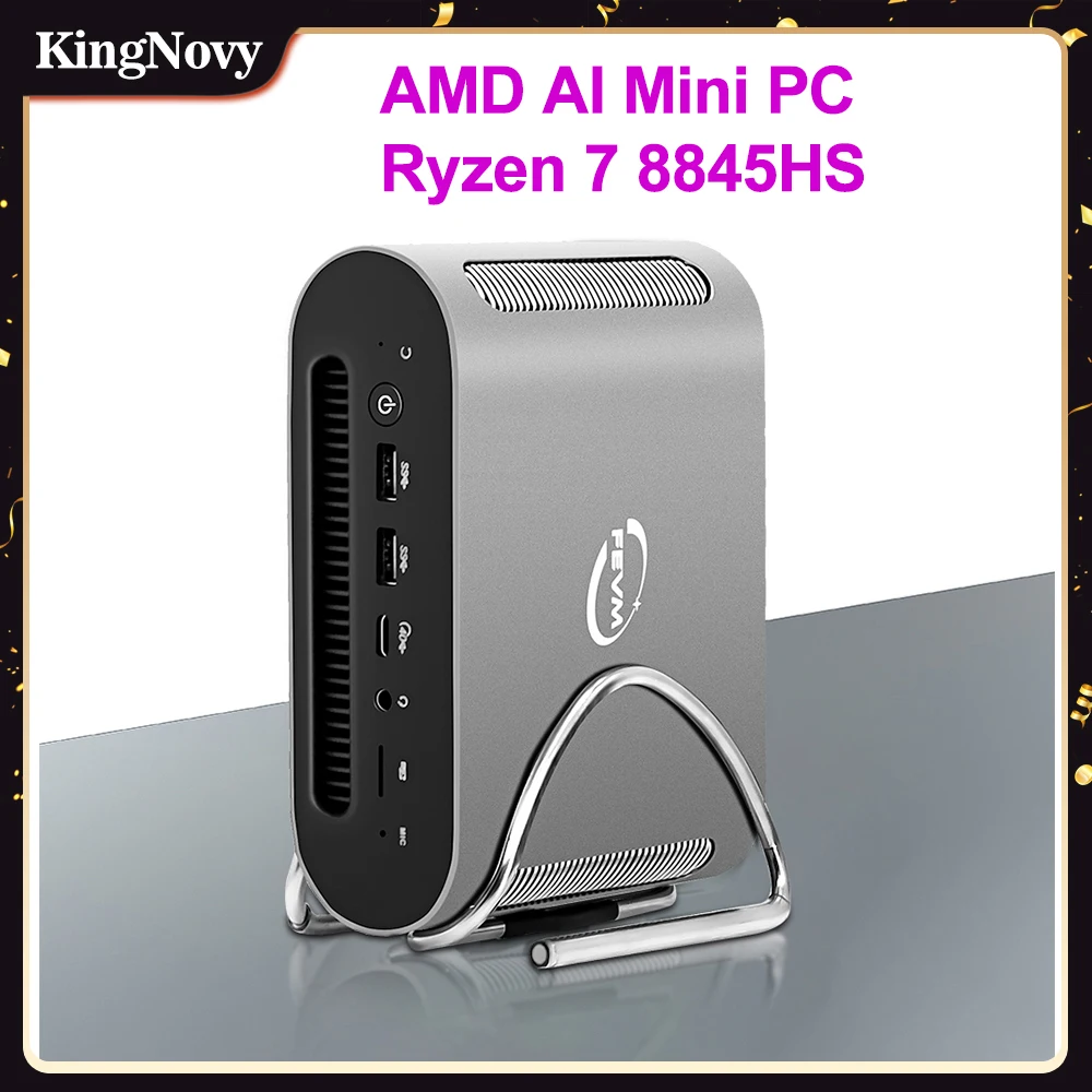 Amd Ai Mini Pc Gamer Ryzen 7 8845hs Oculink 2 * Usb4.0 2 * M.2 Pcie 2 * Ddr5 5600Mhz 2.5G Lan Mini Gaming Pc 8K Desktop Computer Wifi6