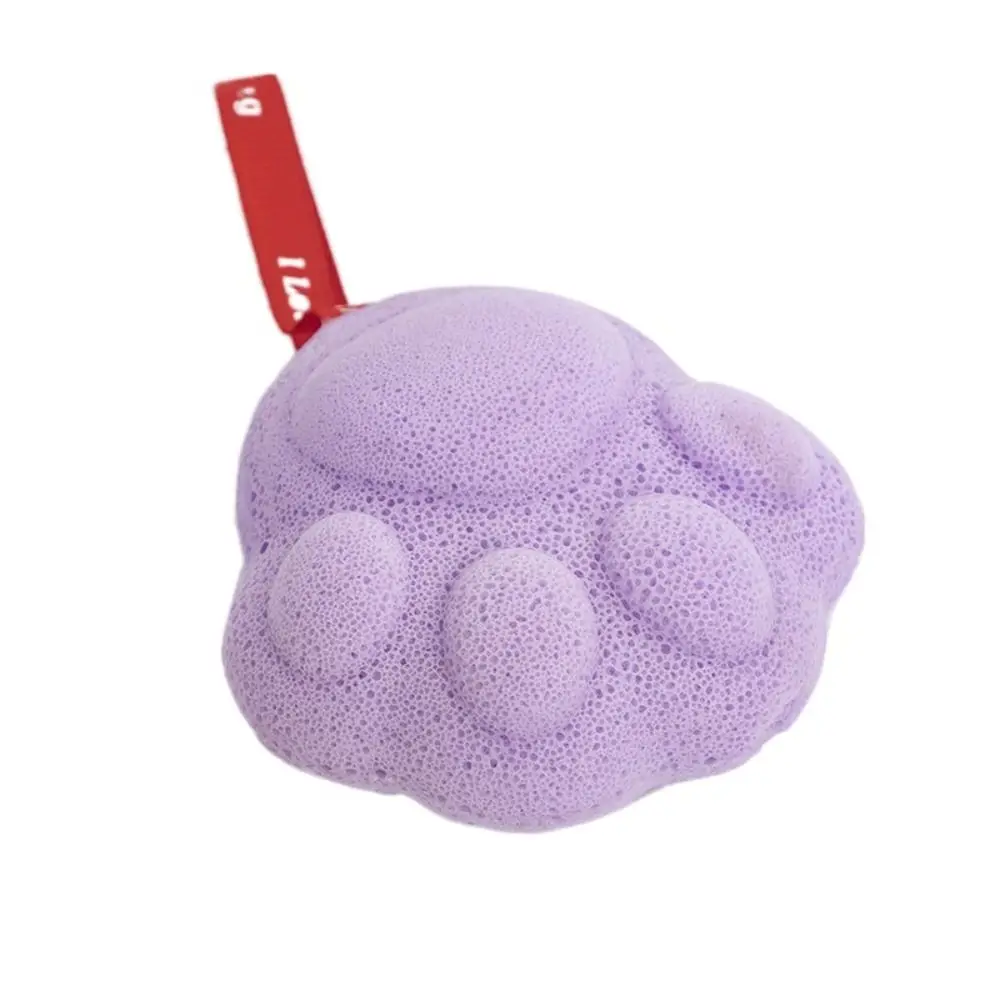 Soft Cat's Paw Shower Balls Bath Scrubbing Baby Bath Sponge Dead Skin Remover Bathroom Accessories Cartoon Washes The Earth Home