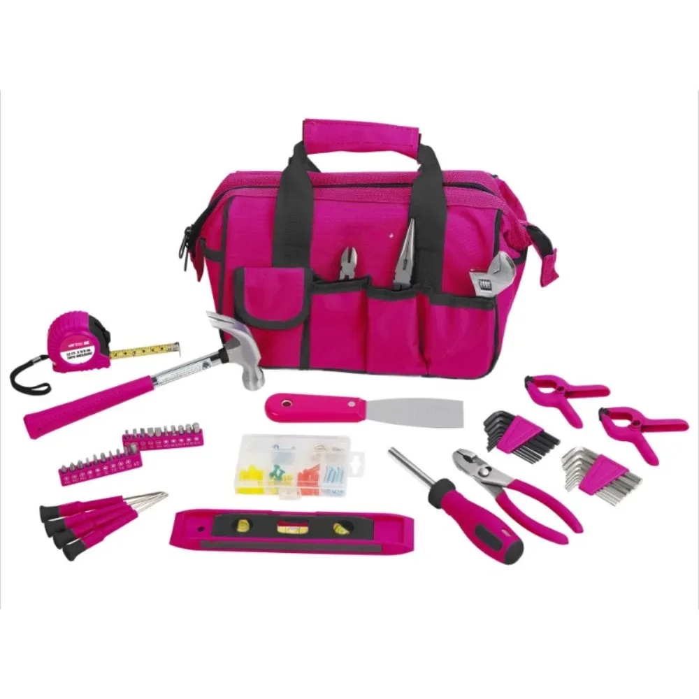 89-piece pink household tool set