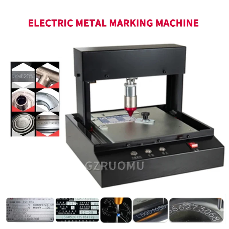 Metal Signage Nameplate Marking Machine 300*250MM Electric Desktop Car Nameplate Metal Parts Engraving Machine Tool