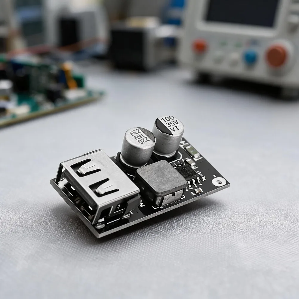 Wide Voltage Regulator USB Step-down Converter Default 5V Output for Auto Adjust 3-12V Under-voltage Protection For DIY Projects