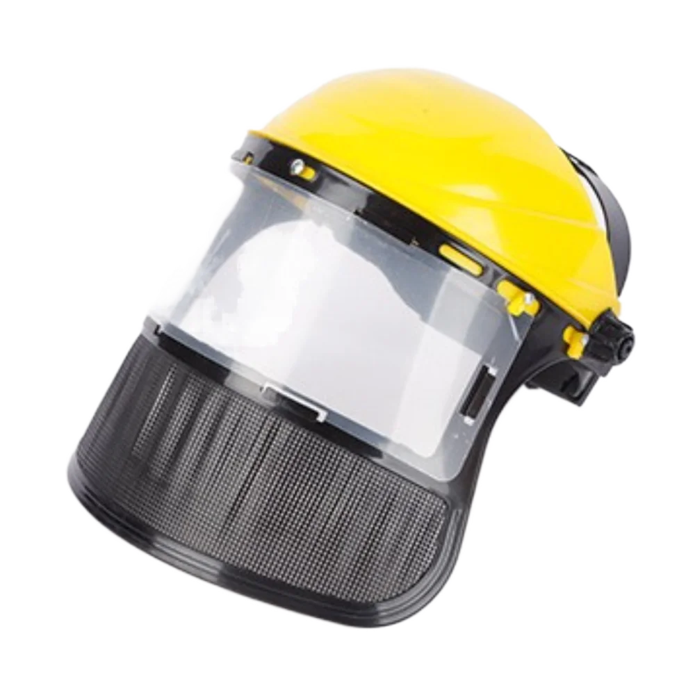 

Ударопрочная защитная маска на все лицо, сетчатый защитный шлем из ПВХ, шляпа, защита для садоводства, лесного хозяйства, прозрачные маски для лица, прополка