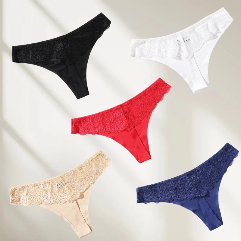 

5-Pack Best-Selling Seamless Thongs: Silky-Smooth Cooling Fabric w/ Pure Seduction Vibe - Workout-Ready T-Back
