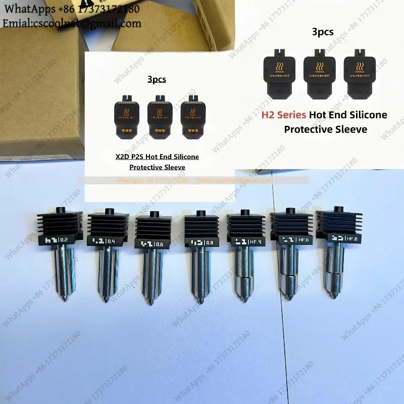 For Bambu Lab X2D P2S H2C(Left) H2S H2D Hardened Steel Stainless Steel Nozzle Hotend 3D Printer Parts