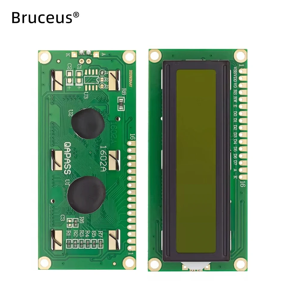 Module d'affichage LCD à 16x2 caractères LCD1602, écran rétroéclairé bleu ou vert 5V pour projets de bricolage Arduino Raspberry Pi