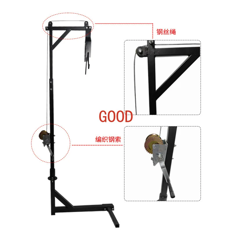 Hunting pickup truck crane truck winch deer rack