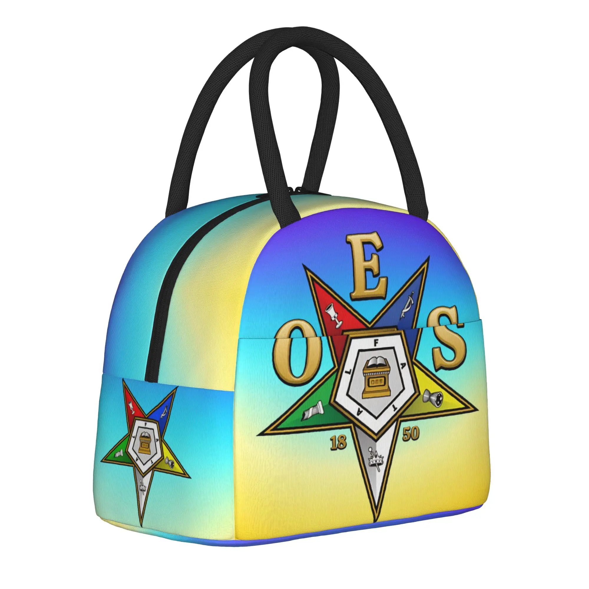 

Термоизолированные сумки для обеда с эмблемой OES The Eastern Star, многоразовые контейнеры для обеда, многофункциональные контейнеры для еды, коробки для бенто.