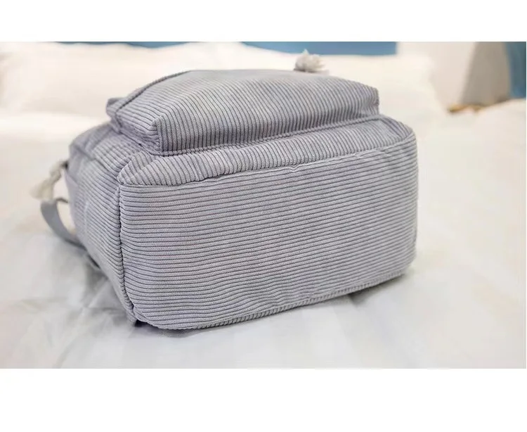 Cord-Rucksack, Academy Fashion Schultaschen für Mittelschule/Highschool und College, niedliche Quastendetail, vielseitige lässige Alltagstasche – Detail 19