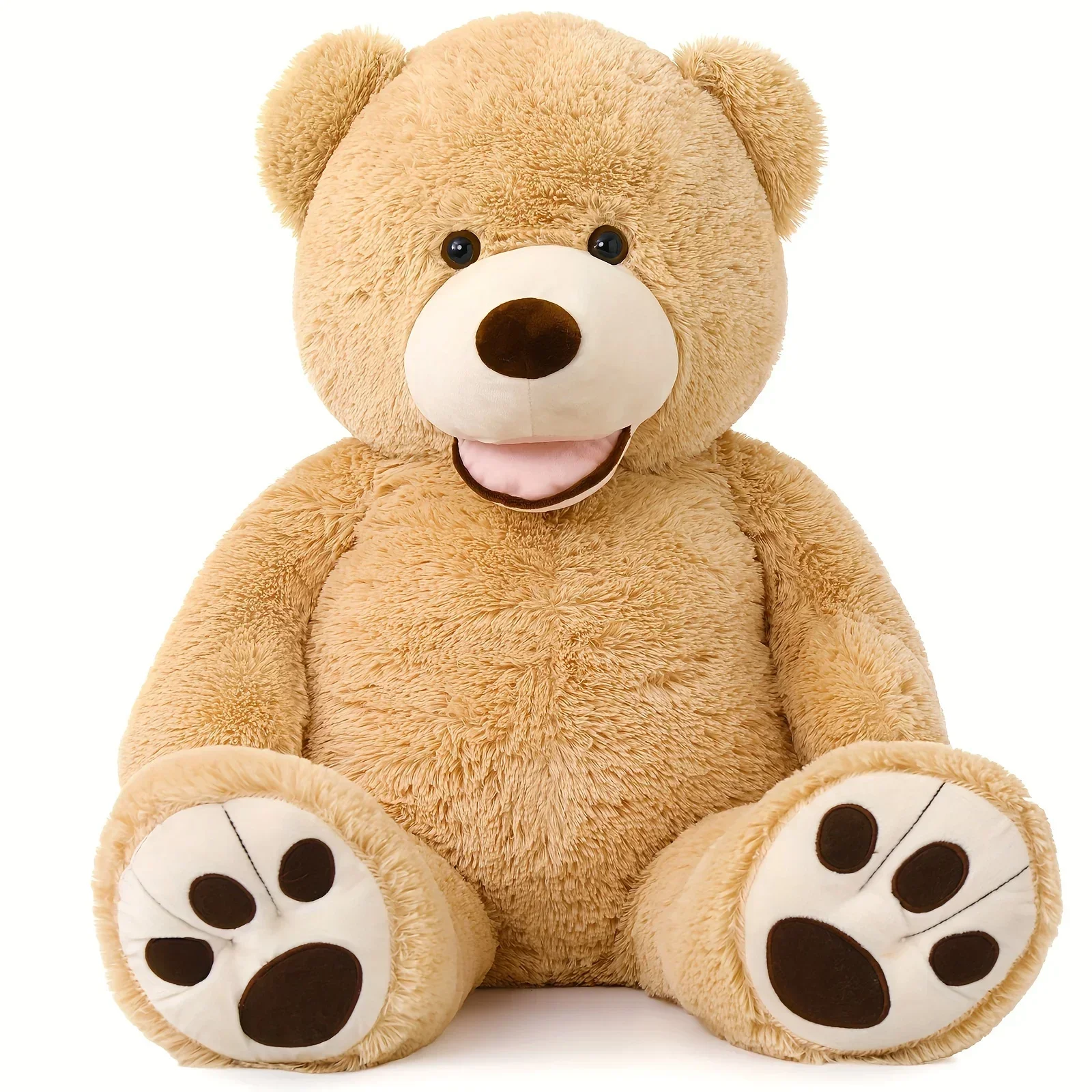

MaoGolans 51" Light Brown Teddy Bear Plush Toy - Ultra-Soft Polyester Fiber, Perfect for Cuddling & Hugging, Ideal Gift