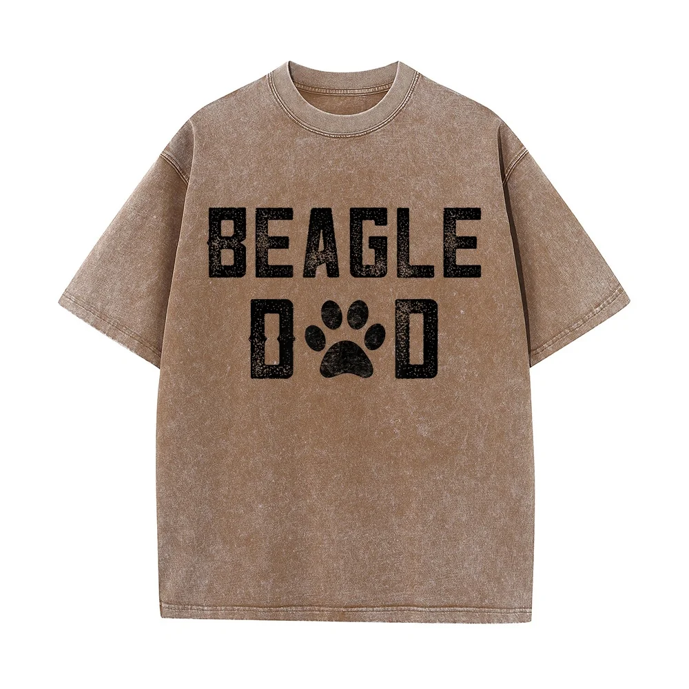 Beagle Dad Men I Love My Lover Owner Rescue T-Shirt Футболка Y2k Daily Vintage 100 Cotton Graphic Tee Round Neck Casual Puppy